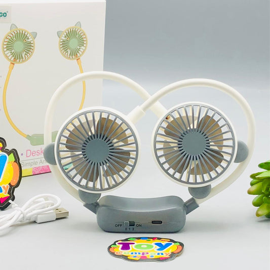 Rechargeable Two Wind Speed Neck Fan