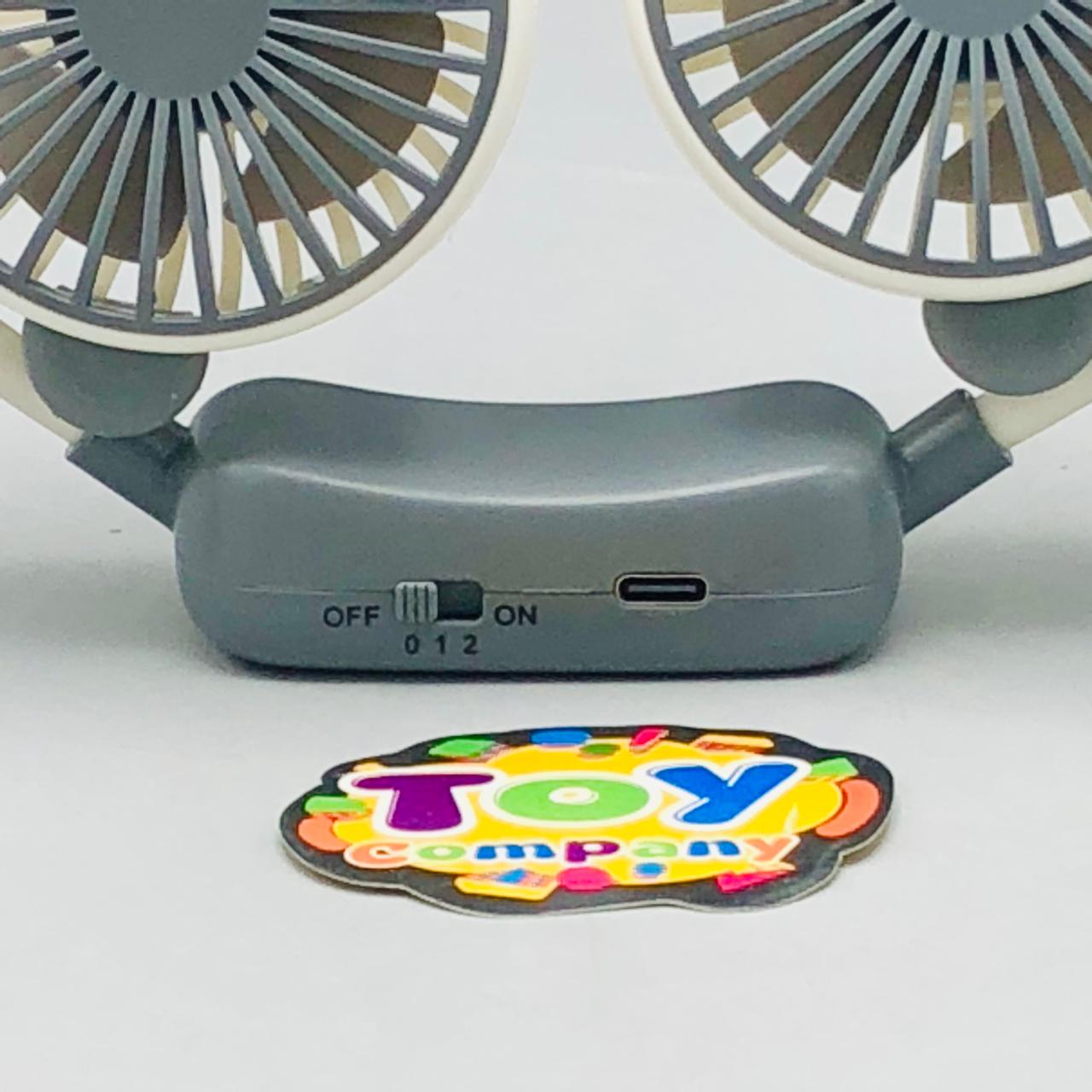 Rechargeable Two Wind Speed Neck Fan